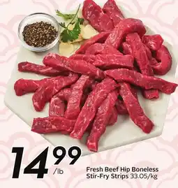 Sobeys Fresh Beef Hip Boneless Stir-Fry Strips offer