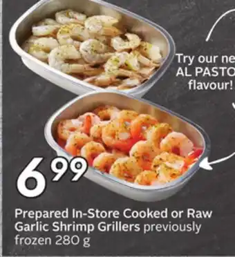 Sobeys Prepared In-Store Cooked or Raw Garlic Shrimp Grillers offer