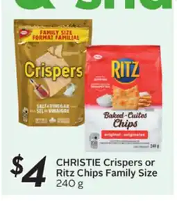 Sobeys CHRISTIE Crispers or Ritz Chips Family Size offer