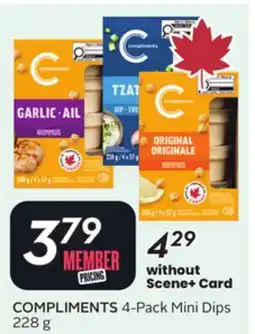 Sobeys COMPLIMENTS 4-Pack Mini Dips offer