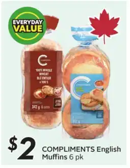 Sobeys COMPLIMENTS English Muffins offer