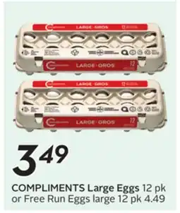 Sobeys COMPLIMENTS Large Eggs offer
