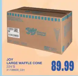 Wholesale Club JOY LARGE WAFFLE CONE, 224'S offer