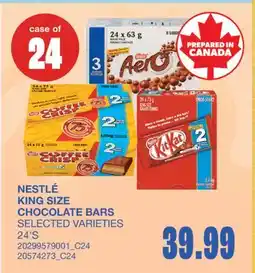 Wholesale Club KING SIZE CHOCOLATE BARS, 24'S offer