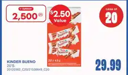 Wholesale Club BUENO, 20'S offer