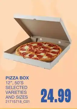 Wholesale Club PIZZA BOX, 12, 50'S offer