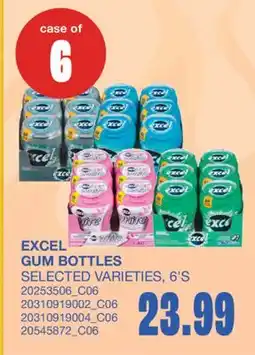 Wholesale Club EXCEL GUM BOTTLES, 6'S offer