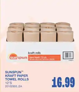 Wholesale Club KRAFT PAPER TOWEL ROLLS, 12'S offer