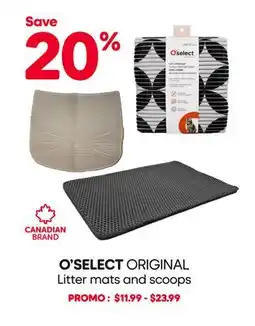 Mondou O'SELECT ORIGINAL Litter mats and scoops offer