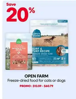 Mondou OPEN FARM Freeze-dried food for cats or dogs offer