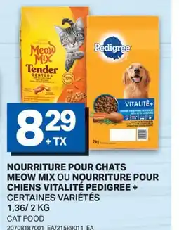 L'Intermarché NOURRITURE POUR CHATS OU NOURRITURE POUR CHIENS VITALITÉ | CAT FOOD, 1,36/2 KG offer