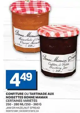 L'Intermarché CONFITURE OU TARTINADE AUX NOISETTES | JAM OR HAZELNUT SPREAD, 250 - 280 ML/250 - 360 G offer