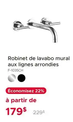 Bath Depot Robinet de lavabo mural aux lignes arrondies offer