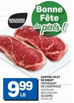 L'Intermarché CONTRE-FILET DE BŒUF | AUSTRALIAN BEEF STRIPLOIN offer