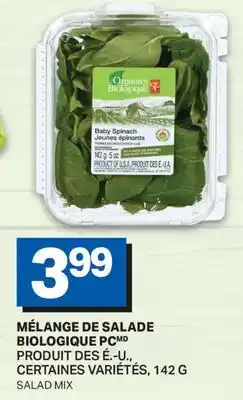 L'Intermarché MÉLANGE DE SALADE BIOLOGIQUE | SALAD MIX offer