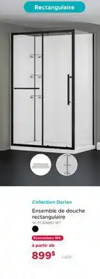 Bath Depot Ensemble de douche rectangulaire Collection Dorian offer