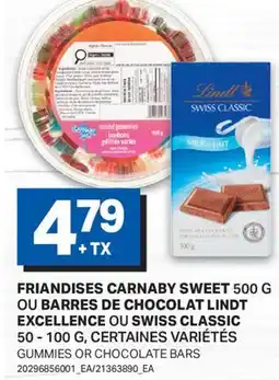 L'Intermarché FRIANDISES 500 G OU BARRES DE CHOCOLAT EXCELLENCE OU SWISS CLASSIC | GUMMIES OR CHOCOLATE BARS offer
