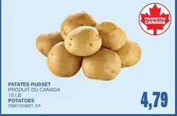 Wholesale Club PATATES RUSSET, 10 LB offer