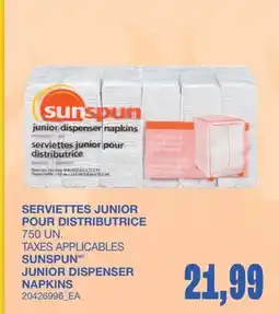 Wholesale Club SERVIETTES JUNIOR POUR DISTRIBUTRICE, 750 UN offer