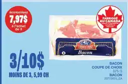 Wholesale Club BACON COUPE DE CHOIX offer