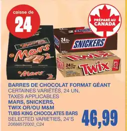 Wholesale Club BARRES DE CHOCOLAT FORMAT GEANT, 24 UN offer