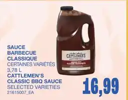 Wholesale Club SAUCE BARBECUE CLASSIQUE offer