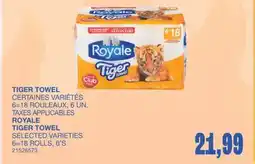 Wholesale Club TIGER TOWEL, 6=18ROULEAUX, 6 UN offer