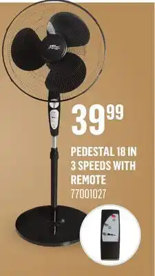 Canac Pedestal Fan 18 in 3 Speeds With Remote offer