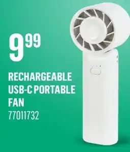 Canac RECHARGEABLE USB-C PORTABLE FAN offer