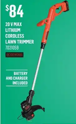 Canac 20 V MAX LITHIUM CORDLESS LAWN TRIMMER offer