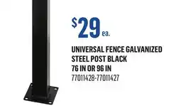 Canac UNIVERSAL FENCE GALVANIZED STEEL POST BLACK offer