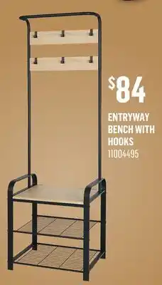 Canac ENTRYWAY BENCH WITH HOOKS offer