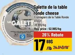 Mayrand Galette de la Table Ronde Cheese offer