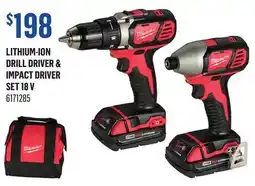 Canac LITHIUM-ION DRILL DRIVER & IMPACT DRIVER SET 18 V offer