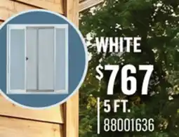 Canac Sliding Double Patio Door White offer