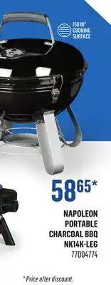Canac NAPOLEON PORTABLE CHARCOAL BBQ NK14-K-LEG offer