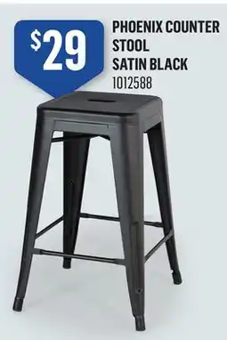 Canac PHOENIX COUNTER STOOL SATIN BLACK offer