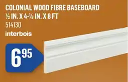 Canac COLONIAL WOOD FIBRE BASEBOARD 1/2 IN. X 4-1/8 IN. X 8 FT offer