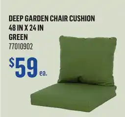 Canac DEEP GARDEN CHAIR CUSHION 48 IN X 24 IN GREEN offer