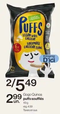 Avril Gogo Quinoa puffs soufflés offer