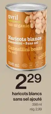 Avril Haricots blancs sans sel ajouté offer