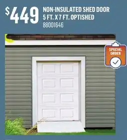 Canac Non-Insulated Shed Door 5 ft. x 7 ft. OptiShed offer