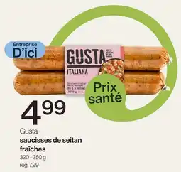 Avril Gusta saucisses de seitan fraîches offer