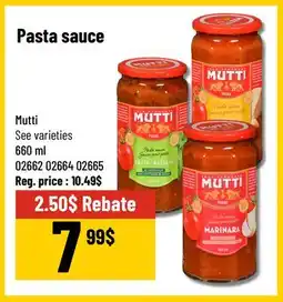 Mayrand Pasta Sauce Mutti offer