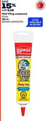 RONA LEPAGE 162-ml. Wall filling compound offer