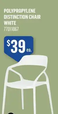 Canac POLYPROPYLENE DISTINCTION CHAIR WHITE offer