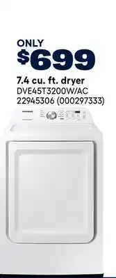 RONA 7.4 cu. ft. dryer offer