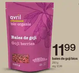 Avril baies de goji bios offer