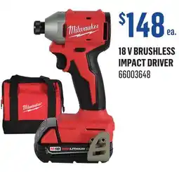 Canac 18 V BRUSHLESS IMPACT DRIVER offer
