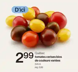 Avril Québec tomates cerises bios de couleurs variées offer